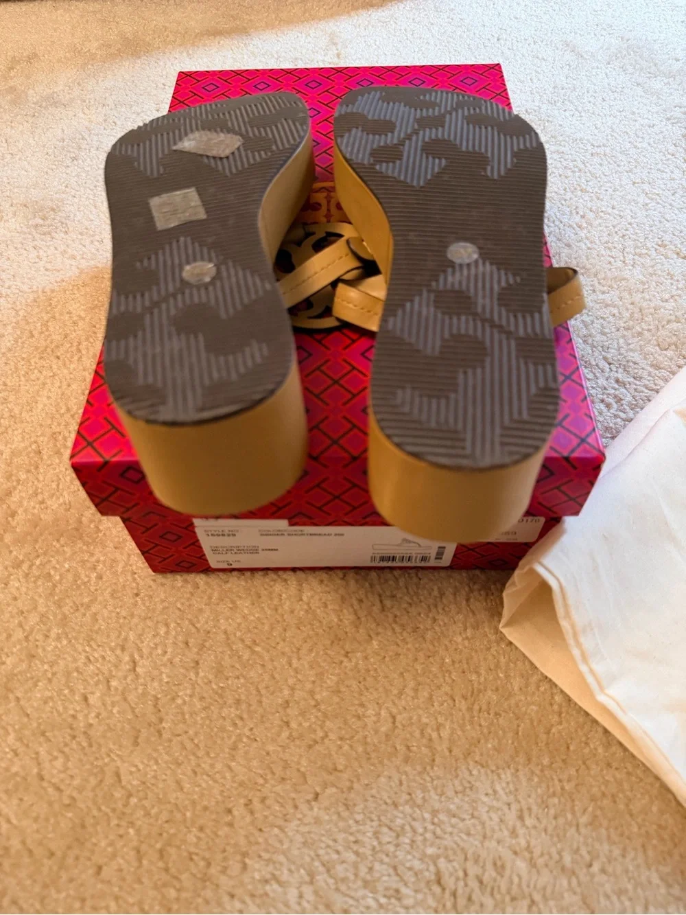 Tory Burch Miller Wedge Sandals 25mm - Size 9